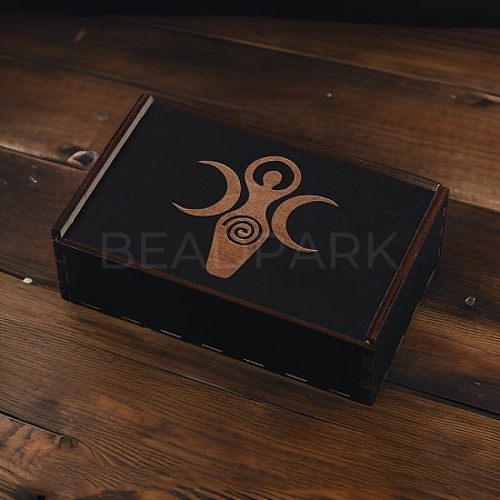 Rectangle Wooden Tarot Storage Box for Divination PW-WG90B8F-03-1