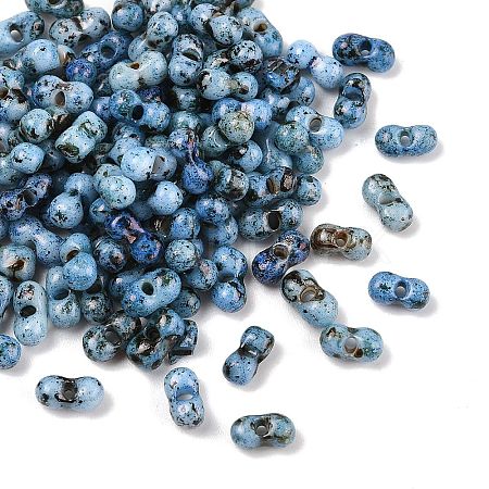 Picasso Glass Seed Beads SEED-Q038-02G-1