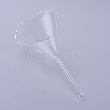 Transparent Glass Funnel Hopper AJEW-WH0104-45D-1