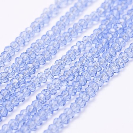 Transparent Glass Beads Strands X-EGLA-K010-A04-1