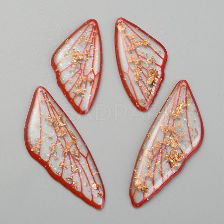 Transparent Resin Pendants RESI-TAC0004-24B-1
