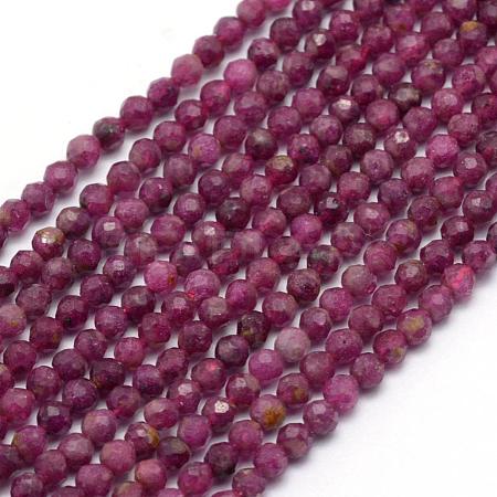 Natural Ruby Beads Strands G-E411-14-3.5mm-1