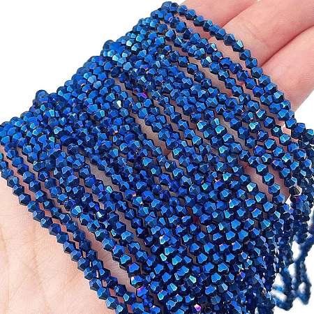 Transparent Electroplate Glass Beads Strands EGLA-A039-T2mm-UA03-1