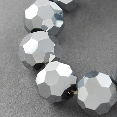 Electroplate Glass Bead Strands EGLA-R042-8mm-06-1