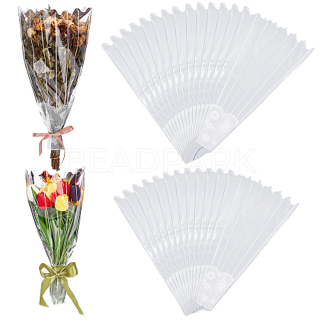 2 Bags 2 Styles OPP Plastic Flower Bouquets Wrapping Packaging AJEW-CA0002-67-1