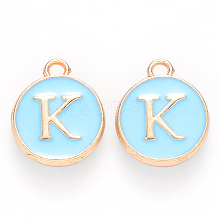 Golden Plated Alloy Enamel Charms ENAM-S118-04K-1
