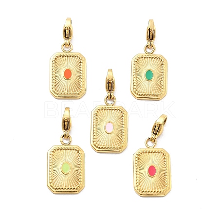 304 Stainless Steel Enamel Pendant Decoration STAS-L283-51G-1