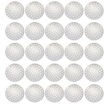 Brass Finger Ring/Brooch Sieve Findings KK-SC0002-65-1