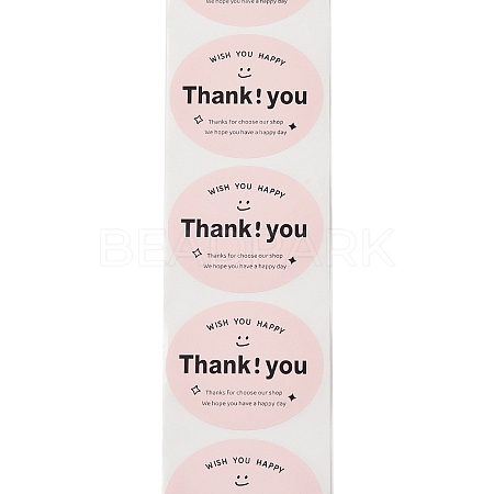 Self-Adhesive Paper Gift Tag Stickers with Word Thank You DIY-R084-05A-1