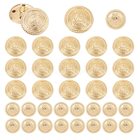  40Pcs 2 Style 4-Hole Brass Buttons FIND-PH0006-90-1