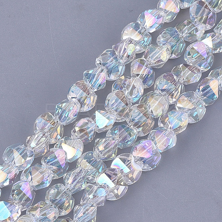 Electroplate Glass Beads Strands EGLA-S179-02B-F01-1