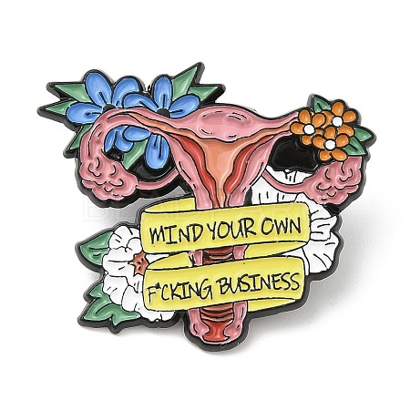 Body Organ & Flower Theme Enamel Pins JEWB-G024-01A-1