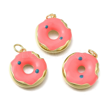 Brass Enamel Pendants KK-U072-04G-1