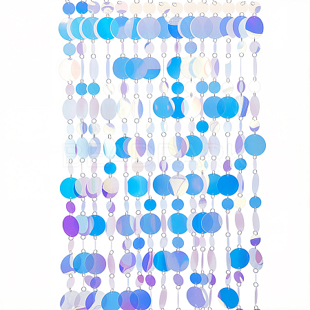 20Pcs PVC Sequin Round Beaded Curtain AJEW-CN0006-55D-1