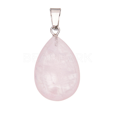 Natural Rose Quartz Pendants PW-WGF34F4-03-1
