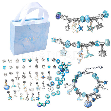DIY European Bracelet Making Kits DIY-YWC0006-02B-1