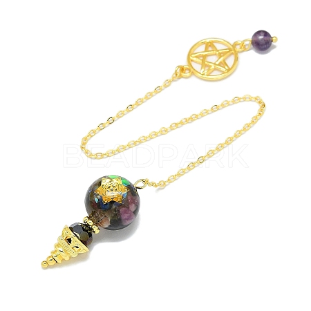Round Resin Dowsing Pendulum Big Pendants G-C117-01G-12-1