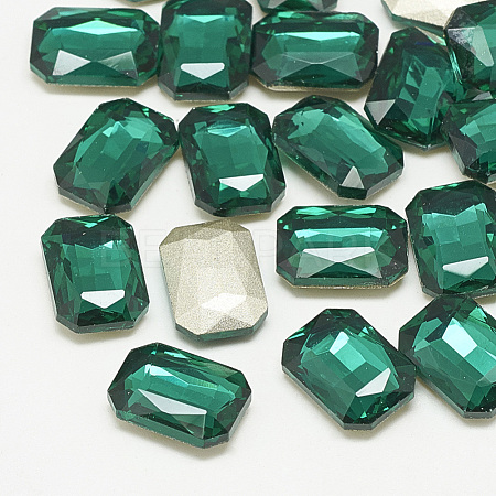 Pointed Back Glass Rhinestone Cabochons RGLA-T079-13x18mm-15-1
