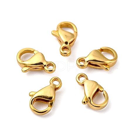 304 Stainless Steel Lobster Claw Clasps STAS-AB10-G-1