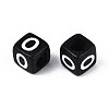 Initial Acrylic Horizontal Hole Beads X-OACR-ZX006-35O-2