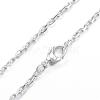 304 Stainless Steel Cable Chain Necklaces NJEW-P162-12S-2
