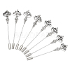 8Pcs Brass & Alloy Beads Brooches JEWB-GO00003-1