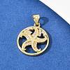 Brass Micro Pave Cubic Zirconia Pendant & Stud Earrings Sets for Women SJEW-F227-01A-G-5