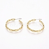 Semicircular Brass Cable Chain Stud Earrings EJEW-E196-06G-1