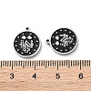 304 Stainless Steel Black Enamel Charms STAS-M102-17P-05-3
