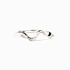 Wave Shaped 925 Sterling Silver Micro Pave Clear Cubic Zirconia Finger Rings FS-WG6021D-04-1