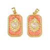 Brass Enamel Pendants KK-L190-008G-01-1