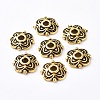 4-Petal Tibetan Style Alloy Flower Bead Caps LS-TIBE-S222-AG-NR-1