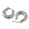 Non-Tarnish 304 Stainless Steel Round Hoop Earrings for Women EJEW-I284-04P-2