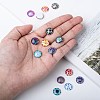 Mosaic Printed Glass Half Round/Dome Cabochons GGLA-N004-12mm-G-4