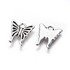 Tibetan Style Alloy Butterfly Charms TIBEP-17627-AS-RS-2