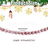 Christmas Wood Round Beads Hanging Ornaments HJEW-CA00081-2