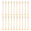 20Pcs 304 Stainless Steel Curb Chain Extender STAS-UN0051-99-1
