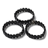 Natural Silver Obsidian Beaded Stretch Bracelet G-E010-01-06-2
