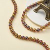 Electroplated Natural Lava Rock Beads Strands LS-G-S352-30D-07-4