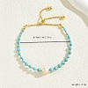 Chic Synthetic Turquoise Adjustable Slider Bracelets for Women's Fashion Accessories ZZ6600-2