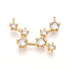 Brass Micro Pave Cubic Zirconia Pendants KK-N261-120G-G-1
