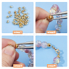 300Pcs Brass Crimp Beads Covers KK-DC0004-75-4