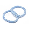 Natural & Dyed White Jade Bead Stretch Bracelets X-BJEW-K212-A-018-6