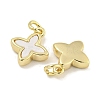 Brass with Sea Shell Charms KK-Q820-15G-2