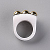 Opaque Acrylic Finger Rings RJEW-T010-11-3