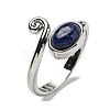 Natural Lapis Lazuli Adjustable Rings RJEW-K269-08P-01-2