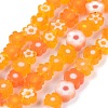 Handmade Millefiori Glass Bead Strands X-LAMP-J035-6mm-08-1