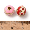 Brass Enamel Beads KK-R162-058G-3