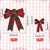 CHGCRAFT 10Pcs 2 Style Christmas Theme Tartan Pattern Polyester Bowknot AJEW-CA0002-64-2