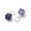 Natural Amethyst Pendants PALLOY-JF05300-01-3